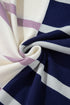 Split Pattern Oversized Crew Neck Pullover Sweatshirt