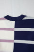 Split Pattern Oversized Crew Neck Pullover Sweatshirt