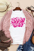 Spooky Babe Bat Motif Graphic Print Crewneck Shirt