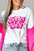 Spooky Babe Bat Motif Graphic Print Crewneck Shirt