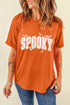 Spooky Bat Graphic Lettering Short Sleeve Jersey Shirt