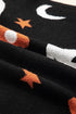 Spooky Ghost And Floral Pattern Crew Neck Sweater