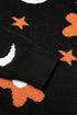 Spooky Ghost And Floral Pattern Crew Neck Sweater