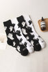 Spooky Ghost Graphic Cotton Knit Halloween Mid Calf Socks