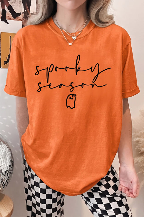 Spooky Ghost Graphic Short Sleeve T Shirt