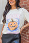 Spooky Letter And Pumpkin Graphic Short Sleeve Tee