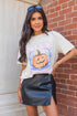 Spooky Letter And Pumpkin Graphic Short Sleeve Tee