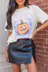 Spooky Letter And Pumpkin Graphic Short Sleeve Tee