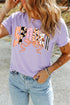 Spooky Letter Print Round Neck Graphic Tee