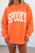 Spooky Polka Dot Letter Mock Neck Baggy Sweatshirt