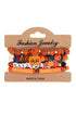 Spooky Pumpkin Bat Spider Charm Acrylic Beaded Bracelets