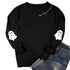 Spooky Season Ghost Elbow Graphic Drop Shoulder Sweatshirt