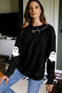 Spooky Season Ghost Elbow Graphic Drop Shoulder Sweatshirt