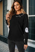Spooky Season Ghost Elbow Graphic Drop Shoulder Sweatshirt
