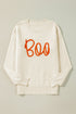 Spooky Season Script Graphic Knit Pullover Sweater