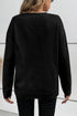 Spooky Season Script Graphic Knit Pullover Sweater
