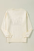 Spooky Season Script Graphic Knit Pullover Sweater