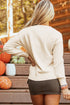 Spooky Season Script Graphic Knit Pullover Sweater