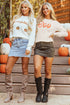 Spooky Season Script Graphic Knit Pullover Sweater