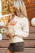 Spooky Season Script Graphic Knit Pullover Sweater