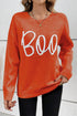 Spooky Season Script Graphic Knit Pullover Sweater