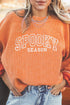 Spooky Season Varsity Letter Corded Crew Pullover