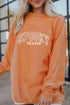 Spooky Season Varsity Letter Corded Crew Pullover