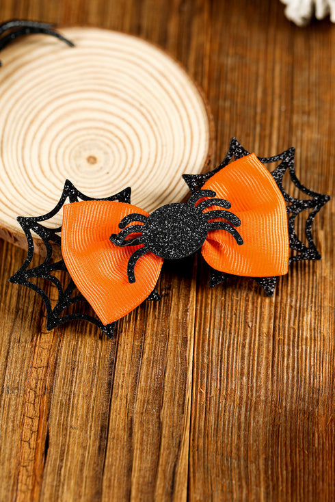 Spooky Spider Web Patterned Bowknot Hair Clip