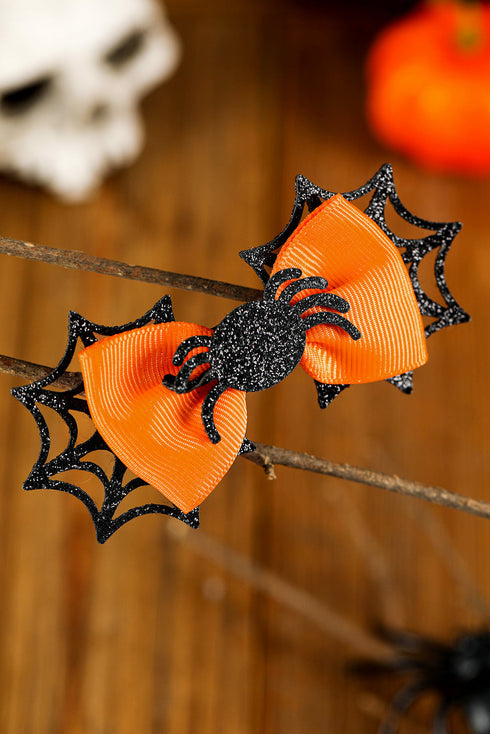 Spooky Spider Web Patterned Bowknot Hair Clip