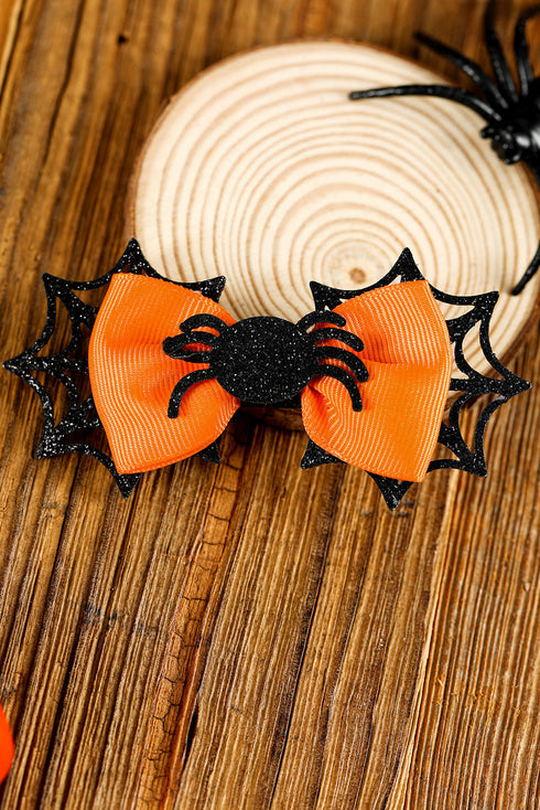 Spooky Spider Web Patterned Bowknot Hair Clip