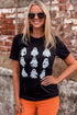 Spooky Spirit Graphic Print Short Sleeve Crew Neck Tee