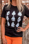 Spooky Spirit Graphic Print Short Sleeve Crew Neck Tee