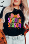 Spooky Text And Bow Graphic Short Sleeve Tee