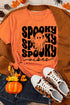 Spooky Vibes Ghost Graphic Short Sleeve Jersey Tee Shirt