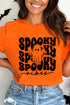 Spooky Vibes Ghost Graphic Short Sleeve Jersey Tee Shirt