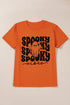 Spooky Vibes Ghost Graphic Short Sleeve Jersey Tee Shirt
