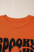 Spooky Vibes Ghost Graphic Short Sleeve Jersey Tee Shirt