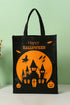 Spooky Witch And Bat Graphic Holiday Gift Bag