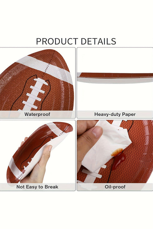 Sports Ball Shaped Disposable Paper Serving Plates