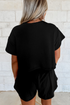 Sporty Baseball Print Athletic Skort Graphic Set
