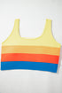 Sporty Color Block Tank Top High Waist Bikini Set