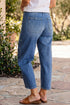 Sporty Denim Ankle Length Jeans Pocket Detail Jeans