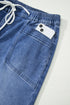 Sporty Denim Ankle Length Jeans Pocket Detail Jeans
