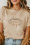 Sporty Embroidered Letter Graphic Short Sleeve Knit T Shirt