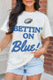 Sporty Football Graphic Print Crewneck Short Sleeve T Shirt