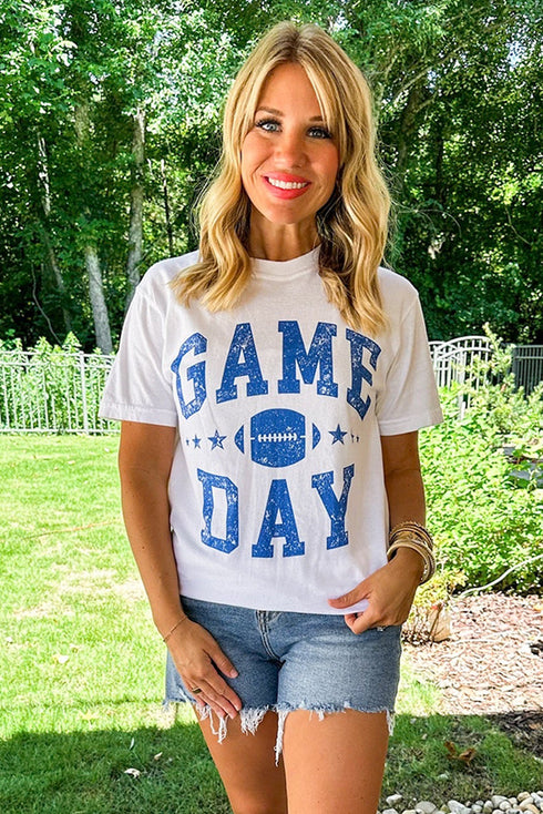 Sporty Football Helmet Graphic Crewneck Short Sleeve Tee