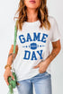 Sporty Football Helmet Graphic Crewneck Short Sleeve Tee