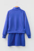 Sporty Half Zip Pullover Mini Skort Two Piece Dress