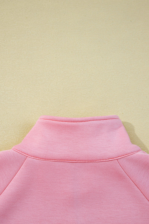 Sporty Half Zip Pullover Mini Skort Two Piece Dress