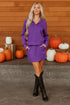 Sporty Half Zip Pullover Mini Skort Two Piece Dress